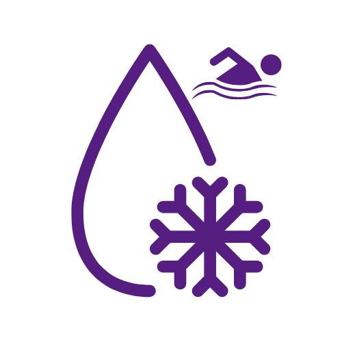 Maudynės lediniame vandenyje