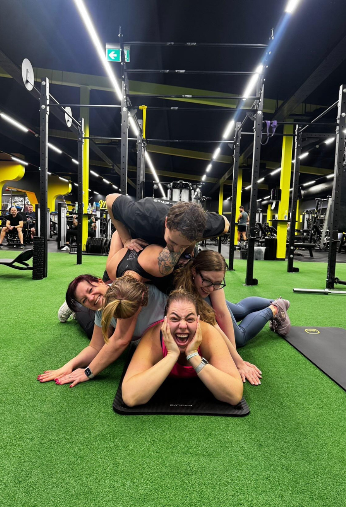 Grupinės treniruotės akimirkos